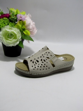 Klapki damskie na koturnie (37-42) 7022-3 BEIGE