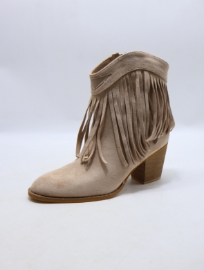 Botki damskie na obcasie (36-41) N25-260 BEIGE
