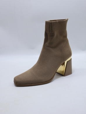 Botki damskie na obcasie (36-41) 7662A KHAKI