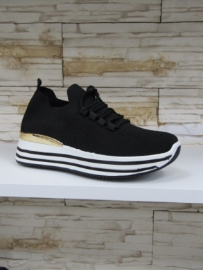 Buty sportowe damskie na płaskim (36-41) EV-28 BLACK