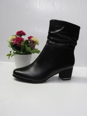 Botki damskie ocieplane na obcasie (36-41) 0603 BLACK