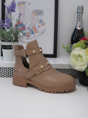 Botki damskie na płaskim (36-41) M327 CAPPUCINO