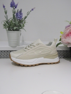 Buty sportowe damskie na płaskim (36-41) 88-131 BEIGE