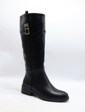 Kozaki damskie na płaskim (36-41) 68320 BLACK