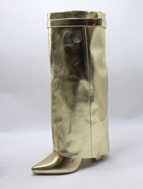 Kozaki damskie na obcasie (36-41) SM569 GOLD