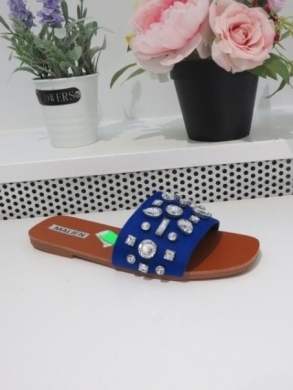Klapki damskie na płaskim (36-41) C505 SKYBLUE