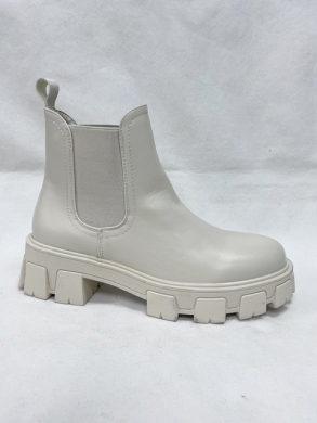 Botki damskie na płaskim (36-41) HBL-2 BEIGE/PU