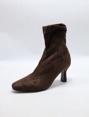 Botki damskie na szpilce (36-41) 181-229 BROWN