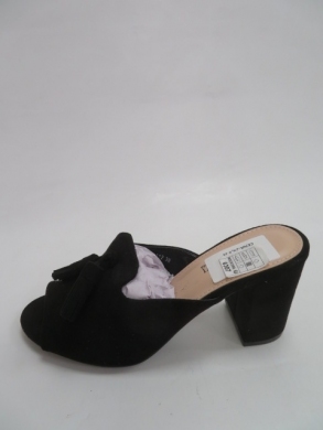 Klapki damskie na obcasie (36-41) 1-112 BLACK