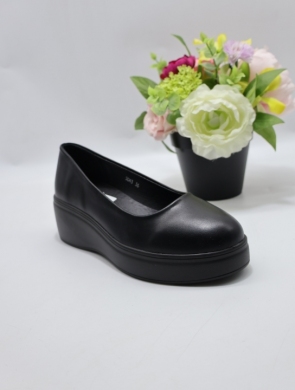 Półbuty damskie na koturnie (36-41) 5043 BLACK