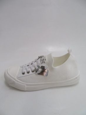 Trampki damskie na płaskim (36-41) 1016-8 WHITE