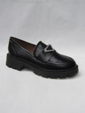 Mokasyny damskie na płaskim (36-41) W-210 BLACK