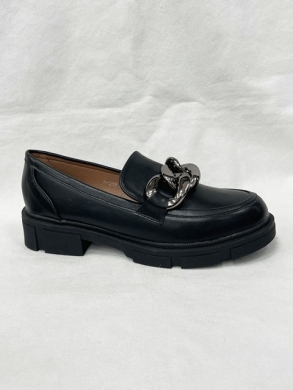 Mokasyny damskie na płaskim (36-41) W-205 BLACK