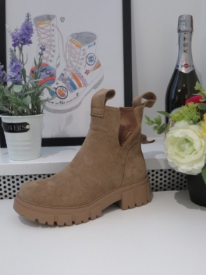 Botki damskie na płaskim (36-41) 5688 KHAKI