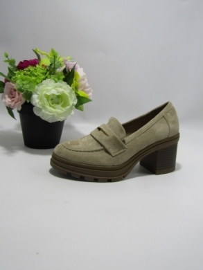 Półbuty damskie na obcasie (36-41) 6687 KHAKI