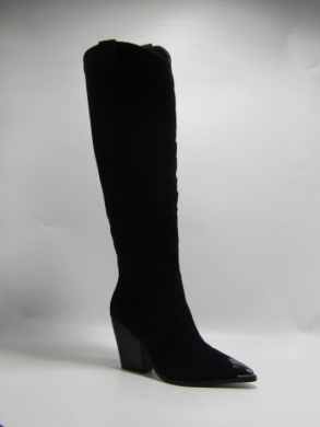 Kozaki damskie na obcasie (36-41) 9353-1A BLACK