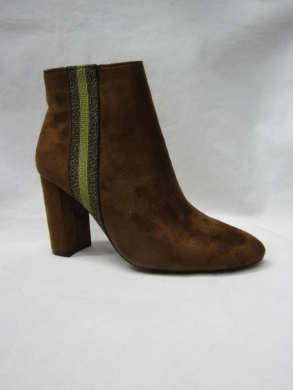 Botki damskie ocieplane na obcasie (36-41) 5225 CAMEL