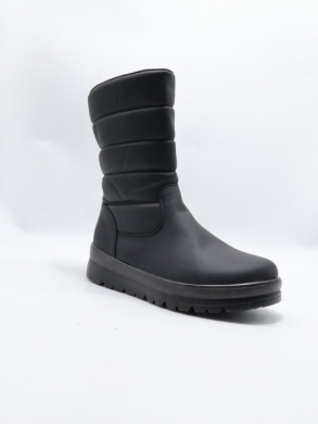 Kozaki damskie ocieplane na płaskim (37-42) G137-1 BLACK