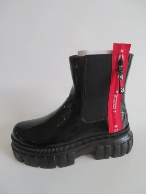 Botki damskie jesienne na płaskim (36-41) D20-80810 BLACK