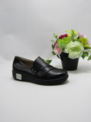 Półbuty damskie na płaskim (40-43) 8331-21 BLACK