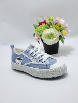 Trampki damskie na płaskim (36-41) NB567 LBLUE