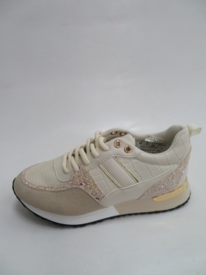 Buty sportowe damskie na płaskim (36-41) 19142 BEIGE