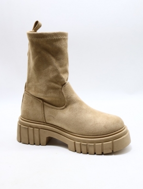 Botki damskie na płaskim (36-41) R67 KHAKI