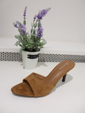 Klapki damskie na szpilce (36-41) H8-1237 CAMEL