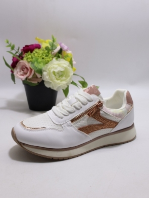 Buty sportowe damskie na płaskim (36-41) 688 WHITE