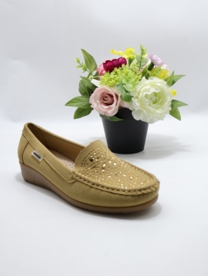 Mokasyny damskie na koturnie (36-41) GS57 YELLOW