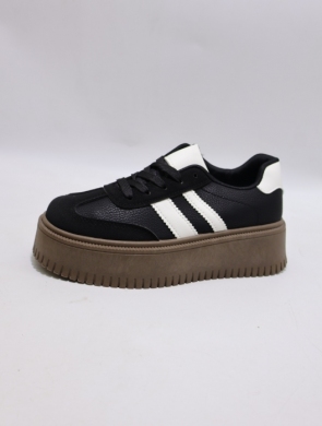 Buty sportowe damskie na płaskim (36-41) GB019 BLACK