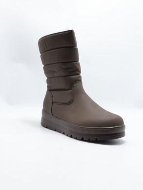 Kozaki damskie ocieplane na płaskim (37-42) G137-2 BROWN