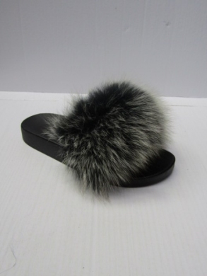 Klapki damskie z futerkiem (36-41) 8080 TAUPE