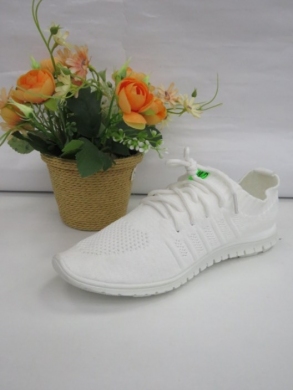 Buty sportowe damskie na płaskim (36-41) BB212 WHITE