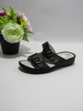 Klapki damskie na płaskim (36-41) 010-1 BLACK