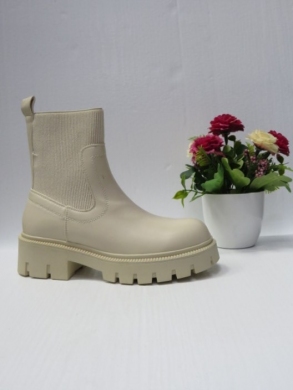 Botki damskie na płaskim (36-41) F22 BEIGE