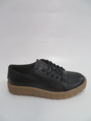 Półbuty damskie na płaskim (36-41) C21-8331 BLACK