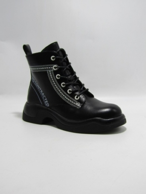 Botki dziewczęce ocieplane (32-37) DE10111 BLACK