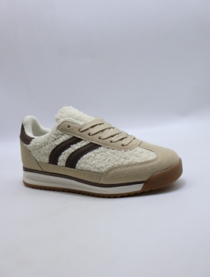 Buty sportowe damskie na płaskim (36-41) 25023 BEIGE
