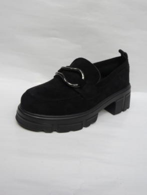 Mokasyny damskie na koturnie (36-41) 3253C BLACK