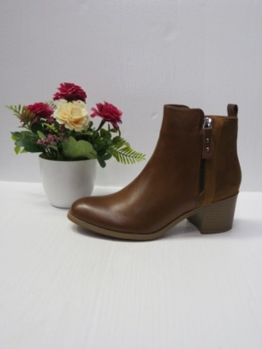 Botki damskie ocieplane na obcasie (36-41) C702 CAMEL