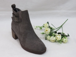 Botki damskie ocieplane na obcasie (36-41) UK101 GREY