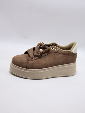 Buty sportowe damskie na płaskim (36-41) GA8835-2 BROWN