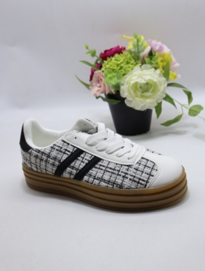 Buty sportowe damskie na płaskim (36-41) 24051 WHITE