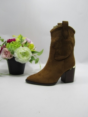 Botki damskie na obcasie (36-41) 7034 CAMEL