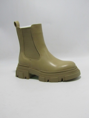 Botki damskie ocieplane na płaskim (36-41) JJ39 KHAKI