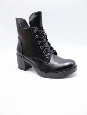 Botki damskie ocieplane na obcasie (36-41) YCC-128 BLACK