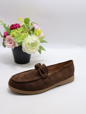 Mokasyny damskie na płaskim (36-41) V922 BROWN