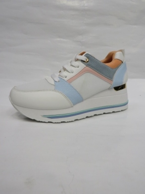 Buty sportowe damskie na koturnie (36-41) 28513 WHI/BLUE
