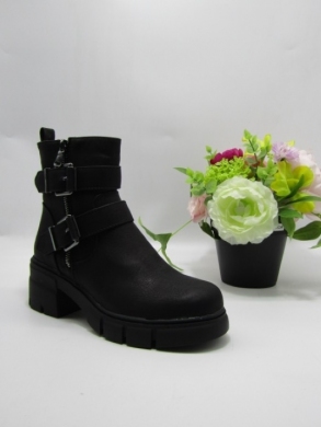 Botki damskie ocieplane na obcasie (36-41) AXHX-68 BLACK